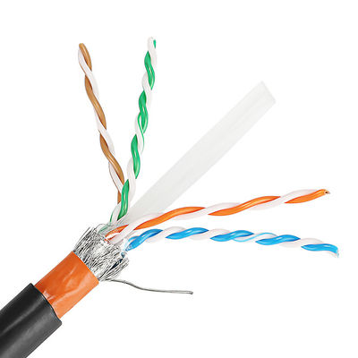 Câble LAN extérieur 23AWG Cat5e Cat6 Cat6A Cat7 Cat7A avec gaine en PVC
