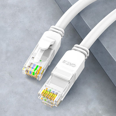 Veste de PVC de la corde de correction BC7 0,2 UTP de câble LAN d'OEM 24AWG Cat6 avec le connecteur RJ45