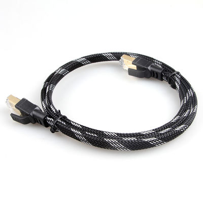 Câble réseau résistant de Rj45 Cat8, chat 8 tressé en nylon de corde de correction