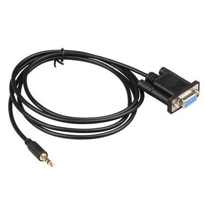 Écurie noire de dc 3.5mm du câble DB9 Pin Female To de harnais du fil RS232