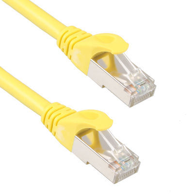 Câble extérieur jaune de Cat7 SSTP, corde de correction pratique de 26AWG LSZH