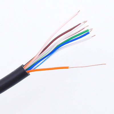Chat 5e de corde de correction de l'en cuivre 24AWG, câble de correction d'UTP Cat5e de veste de PVC de BC7/0.2