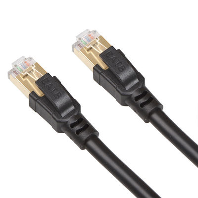 Câble S/FTP 40Gbps 2000MHZ de correction d'OEM Gigabit Ethernet Cat8 pratique