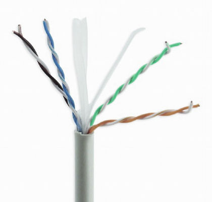 Câble solide gris de CCA Cat6a, UTP à grande vitesse du câble 10Gbps Cat6a