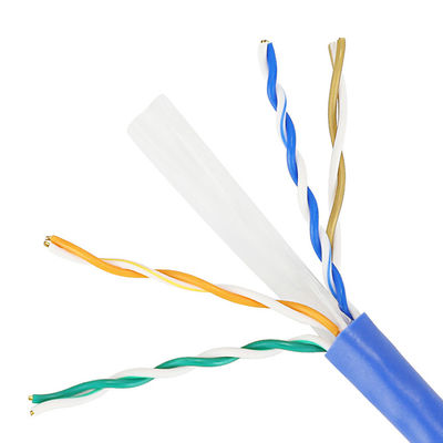 L'Ethernet de cuivre pur Cat6 Lan Cable 1000 pi de CU 4 APPAREILLE 23AWG 0.57mm pour d'intérieur