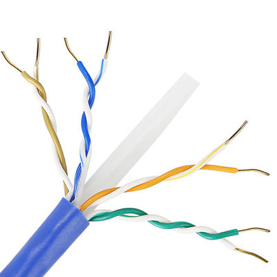 L'Ethernet de cuivre pur Cat6 Lan Cable 1000 pi de CU 4 APPAREILLE 23AWG 0.57mm pour d'intérieur