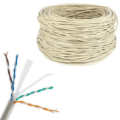 Chat d'intérieur 6, CU de Grey Patch Cord UTP 4 paires de câble de cuivre pur de 0.55mm LSZH CAT6