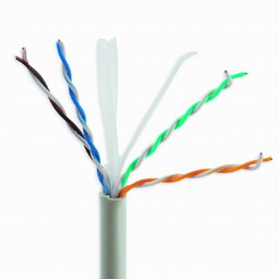 Chat d'intérieur 6, CU de Grey Patch Cord UTP 4 paires de câble de cuivre pur de 0.55mm LSZH CAT6