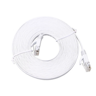 A.W.G. 30 à grande vitesse de câble plat solide de correction du modem Cat6 avec des agrafes