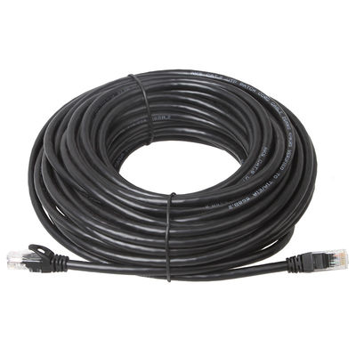 Corde de correction noire de Cat6 Cat6a pour Gigabit Ethernet 650MHz 100W PoE RJ45 UTP