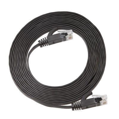 Gigabit à grande vitesse de Corde de correction plate mince durable de Cat6a pratique