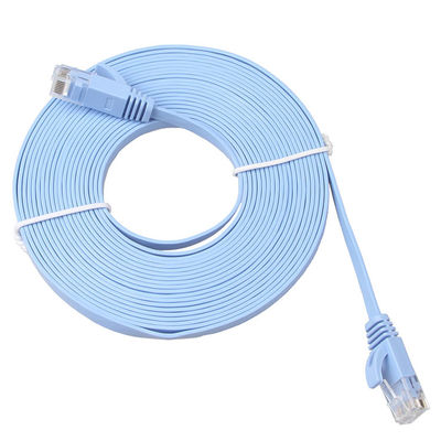 Gigabit à grande vitesse de Corde de correction plate mince durable de Cat6a pratique