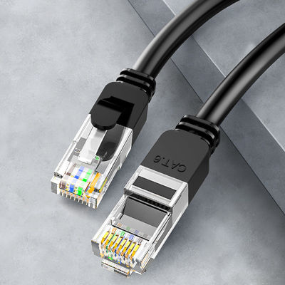 Veste de PVC de la corde de correction BC7 0,2 UTP de câble LAN d'OEM 24AWG Cat6 avec le connecteur RJ45