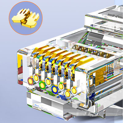 Ethernet Cat6 de câble de 100W PoE+ RJ45, câble bleu d'Ethernet du gigabit Cat6