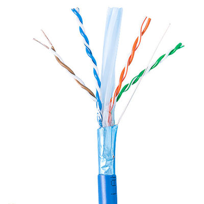 Cuivre nu solide Cat6a Lan Cable Shielded Riser 1000ft 23AWG bleu 750MHz PoE++
