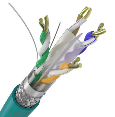4 paires de 23AWG 550Mhz RJ45 Cat6a de câble de ftp, double Ethernet Cat6a de câble de bouclier