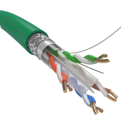 4 paires de 23AWG 550Mhz RJ45 Cat6a de câble de ftp, double Ethernet Cat6a de câble de bouclier