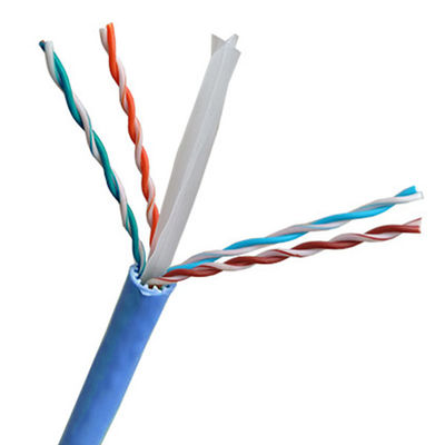 Câble LAN de Cat6a d'isolation de PVC 500Mhz TIA568 C.2 Cuivre CCA Conducteur Bleu