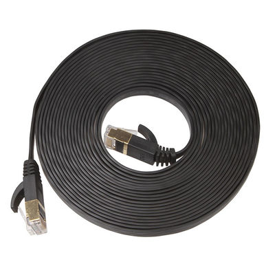 Le réseau local d'Ethernet de l'UTP Cat6 câble la couleur noire courte plate pour l'ordinateur