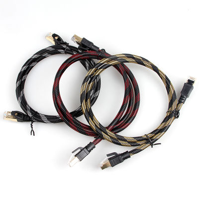 Cat7 protégé tressé en nylon Lan Cable S/FTP puisque mise en réseau avec le connecteur RJ45
