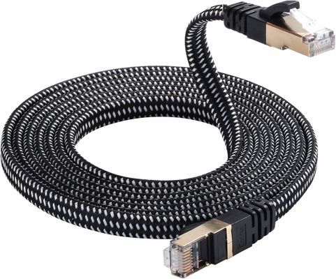 Corde de correction Cat7 tressée en nylon 10Gbps à grande vitesse imperméable