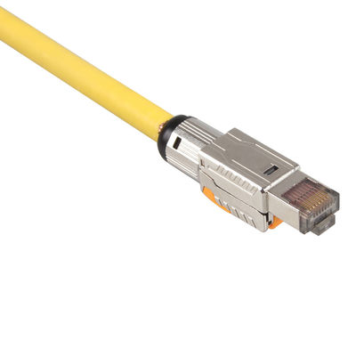 Couleur jaune protégée par double de Lan Cable S/FTP 22AWG du chat 8 d'Ethernet de LSZH
