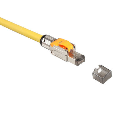 Couleur jaune protégée par double de Lan Cable S/FTP 22AWG du chat 8 d'Ethernet de LSZH