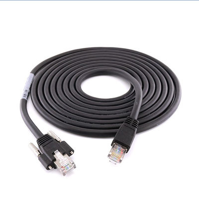 Câble Ethernet industriel S/FTP RJ45 8P de caméra de Cat6A avec la vis GigE de serrure