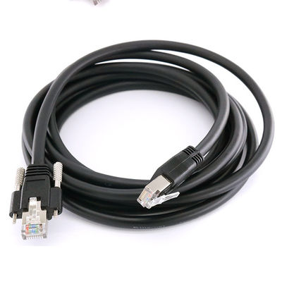 Câble Ethernet industriel S/FTP RJ45 8P de caméra de Cat6A avec la vis GigE de serrure