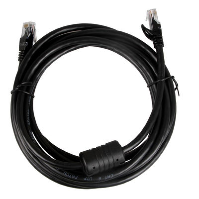 Chat 6, de câble Ethernet du noir 24AWG connecteur RJ45 100 pi de corde d'Ethernet