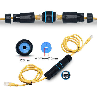 IP68 connecteur imperméable intégré extérieur CAT6 STP femelle à la femelle