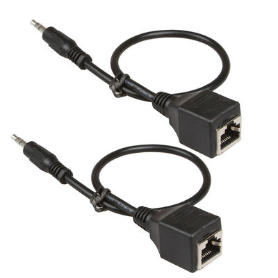 3.5mm 1/8&quot; mâle fait sur commande des Assemblées RJ45 de fil à Cat5 femelle Cat6