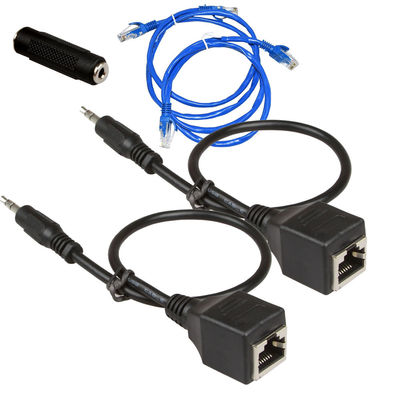 3.5mm 1/8&quot; mâle fait sur commande des Assemblées RJ45 de fil à Cat5 femelle Cat6