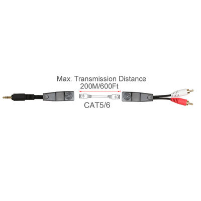 Signal audio de RCA ajustement blanc rouge Cat5 Cat6 Cat7 Cat8 de couleur de câble de stéréo de 3,5 millimètres