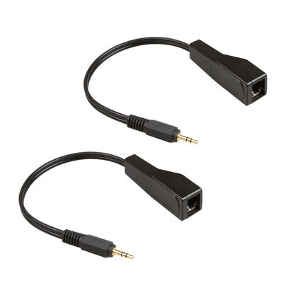 Assemblées faites sur commande de fil de Cat5 Cat6 3.5mm stéréo au supplément RJ45 audio femelle