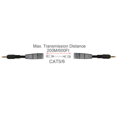 Assemblées faites sur commande de fil de Cat5 Cat6 3.5mm stéréo au supplément RJ45 audio femelle