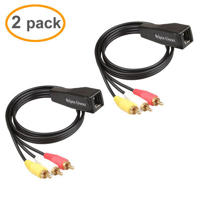 Câble d'extension audio de RCA de la femelle stable 3, RCA universel à l'adaptateur RJ45