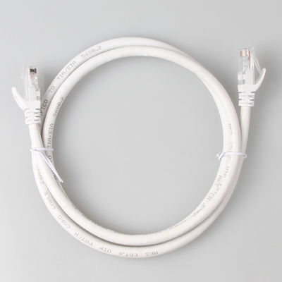 La correction blanche d'UTP Cat6 attachent 24AWG 7/0.2 la veste de PVC LSZH avec le connecteur RJ45