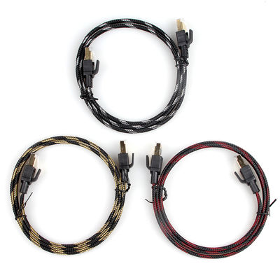 Nylon de corde de correction de l'Ethernet Cat7 d'ordinateur tressé pour le routeur de modem d'ordinateur portable de PC