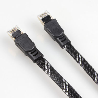 Câble réseau résistant de Rj45 Cat8, chat 8 tressé en nylon de corde de correction