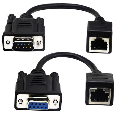 Cat5 Cat6 RJ45 au câble RS232, DB9 9 Pin Industrial Ethernet Cable Assemblies