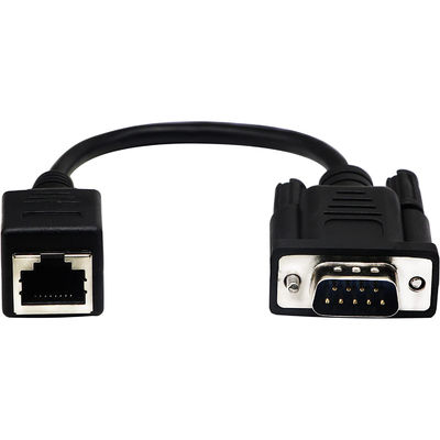 Cat5 Cat6 RJ45 au câble RS232, DB9 9 Pin Industrial Ethernet Cable Assemblies