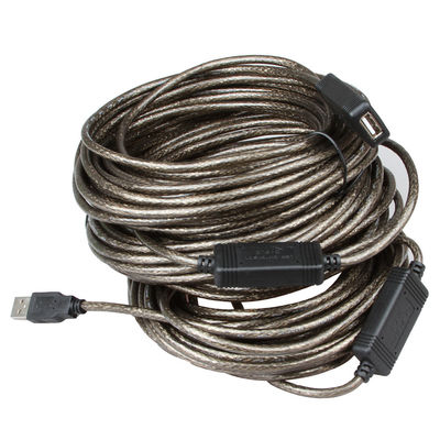 Câble actif durable de répétiteur de PVC USB, câble d'extension de répétiteur de 30M USB