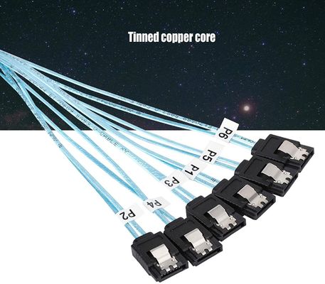 Le fil femelle de diviseur arment le câble 6Gbps SATA III HDD 7pin à 7pin pour le serveur