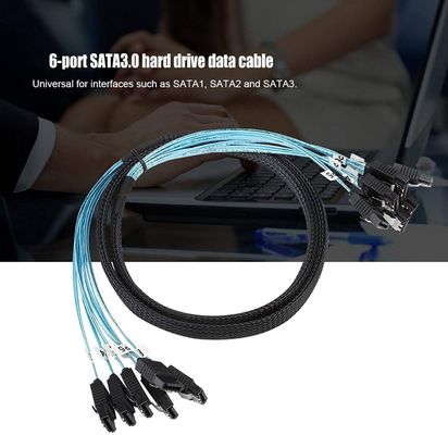 Le fil femelle de diviseur arment le câble 6Gbps SATA III HDD 7pin à 7pin pour le serveur