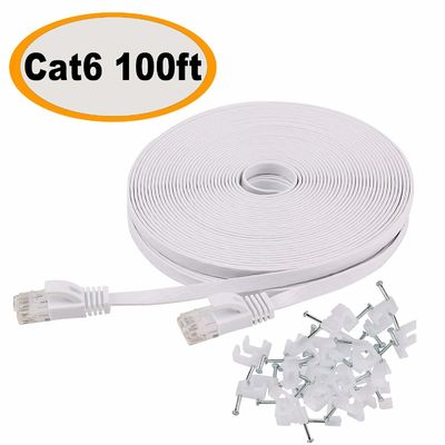 La correction Cat6 d'intérieur extérieure attachent 100 les biens plats minces de pi 10Gbps