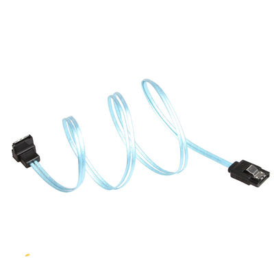 8 câble d'extension bleu de SATA 3 de pouce, directement à la corde droite de SATA 3
