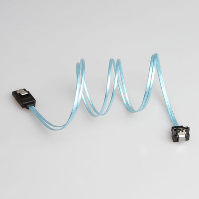 8 câble d'extension bleu de SATA 3 de pouce, directement à la corde droite de SATA 3