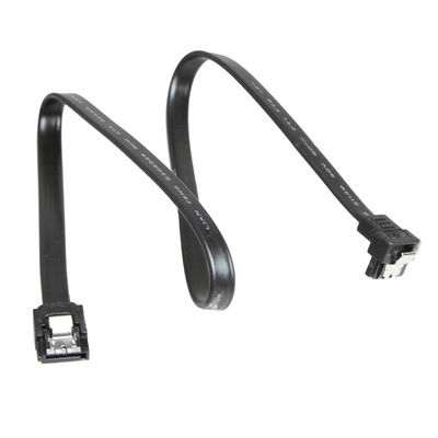 12 cable électrique de SATA 3 de données de pouce 90 degrés d'à angle droit avec fermer à clef le verrou