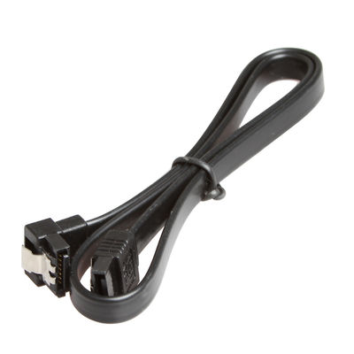 12 cable électrique de SATA 3 de données de pouce 90 degrés d'à angle droit avec fermer à clef le verrou